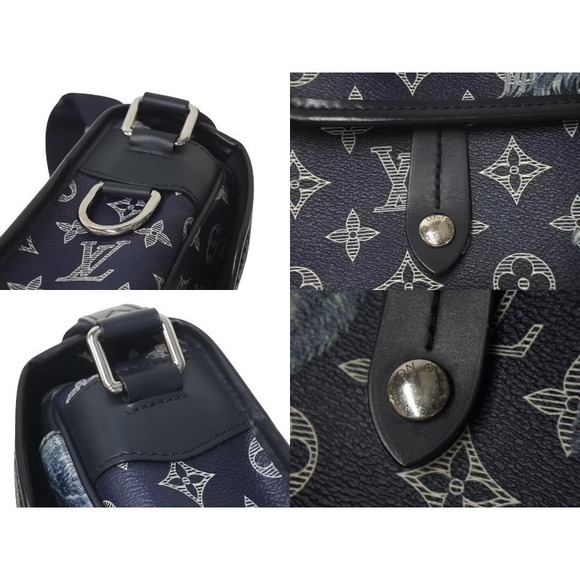 LOUIS VUITTON Savannah Shoulder Bag Chaan Brothers Navy Blue